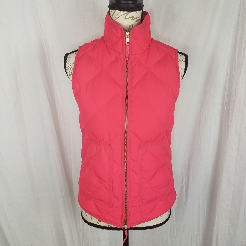 J. Crew Full Zipper Front Double Pocket Down Filled Vest